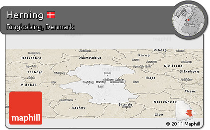 Classic Style Panoramic Map of Herning