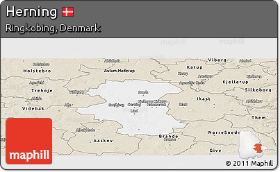 Classic Style Panoramic Map of Herning
