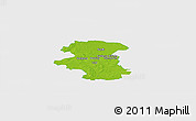 Physical Panoramic Map of Herning, single color outside