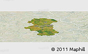Satellite Panoramic Map of Herning, lighten