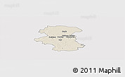 Shaded Relief Panoramic Map of Herning, cropped outside