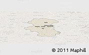 Shaded Relief Panoramic Map of Herning, lighten