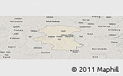 Shaded Relief Panoramic Map of Herning, semi-desaturated