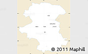 Classic Style Simple Map of Herning, single color outside