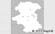 Gray Simple Map of Herning, single color outside