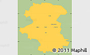 Savanna Style Simple Map of Herning, single color outside