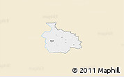 Classic Style 3D Map of Ikast, single color outside