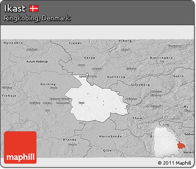 Gray 3D Map of Ikast
