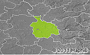 Physical 3D Map of Ikast, desaturated