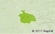 Physical 3D Map of Ikast, lighten