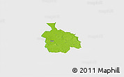 Physical 3D Map of Ikast, single color outside