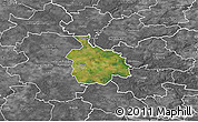 Satellite 3D Map of Ikast, desaturated
