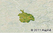 Satellite 3D Map of Ikast, lighten