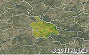 Satellite 3D Map of Ikast, semi-desaturated