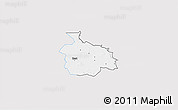 Silver Style 3D Map of Ikast, single color outside