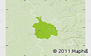 Physical Map of Ikast, lighten
