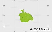 Physical Map of Ikast, single color outside