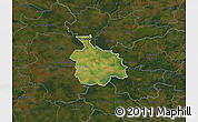 Satellite Map of Ikast, darken