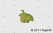 Satellite Map of Ikast, single color outside