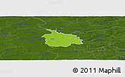 Physical Panoramic Map of Ikast, darken
