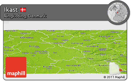 Physical Panoramic Map of Ikast