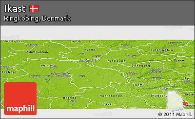 Physical Panoramic Map of Ikast
