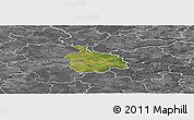 Satellite Panoramic Map of Ikast, desaturated