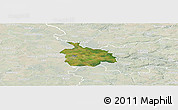 Satellite Panoramic Map of Ikast, lighten