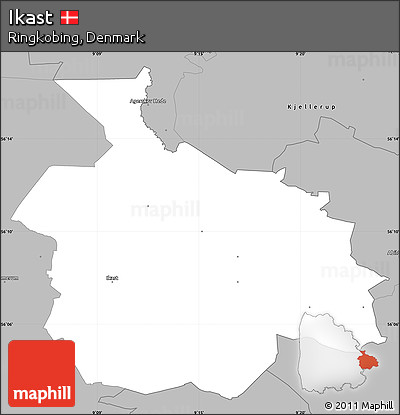 Gray Simple Map of Ikast