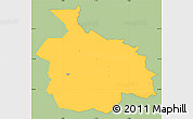 Savanna Style Simple Map of Ikast, single color outside