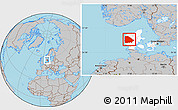 Gray Location Map of Ringkobing, highlighted country