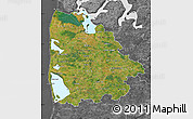 Satellite Map of Ringkobing, desaturated