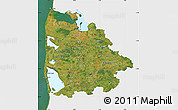 Satellite Map of Ringkobing, single color outside