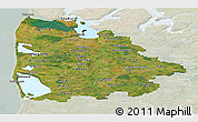 Satellite Panoramic Map of Ringkobing, lighten