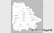 Gray Simple Map of Ringkobing, cropped outside