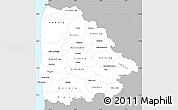 Gray Simple Map of Ringkobing, single color outside