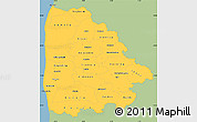Savanna Style Simple Map of Ringkobing, single color outside