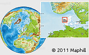 Physical Location Map of Struer, highlighted country, highlighted parent region