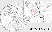 Blank Location Map of Thyboron-Harboore, within the entire country