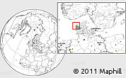 Blank Location Map of Thyboron-Harboore, highlighted country, highlighted parent region, within the entire country