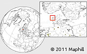 Blank Location Map of Thyboron-Harboore, highlighted parent region, within the entire country