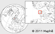 Blank Location Map of Thyboron-Harboore, highlighted parent region