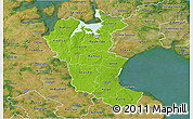 Physical 3D Map of Roskilde, satellite outside