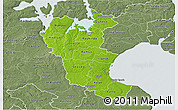 Physical 3D Map of Roskilde, semi-desaturated