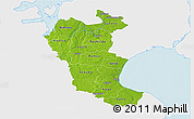 Physical 3D Map of Roskilde, single color outside