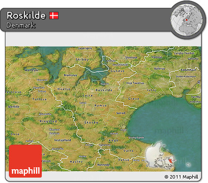 Satellite 3D Map of Roskilde