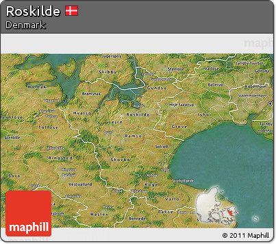 Satellite 3D Map of Roskilde