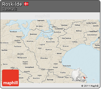 Shaded Relief 3D Map of Roskilde
