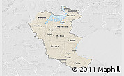 Shaded Relief 3D Map of Roskilde, lighten, desaturated