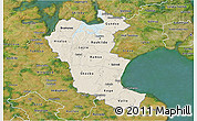 Shaded Relief 3D Map of Roskilde, satellite outside